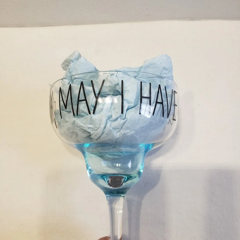 Mud Pie Margarita Glass Set Blue Gold Toes In Sand Cabana Boy